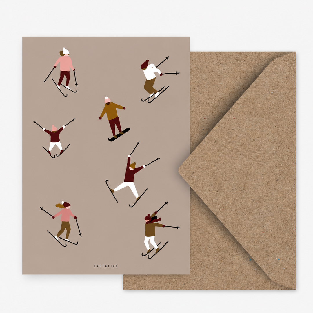 Postkarte / Ski (ohne Umschlag)