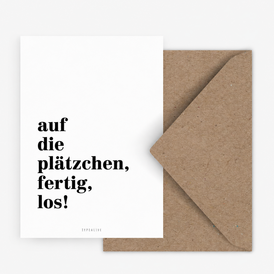 Postkarte / Auf die Plätzchen (ohne Umschlag)
