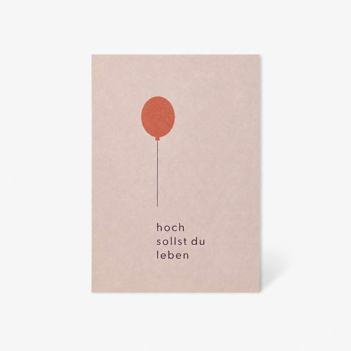 Postkarte / Hoch sollst du leben