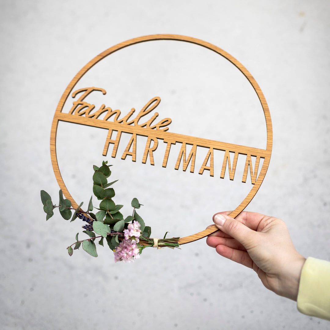 Familienkranz mit Namen