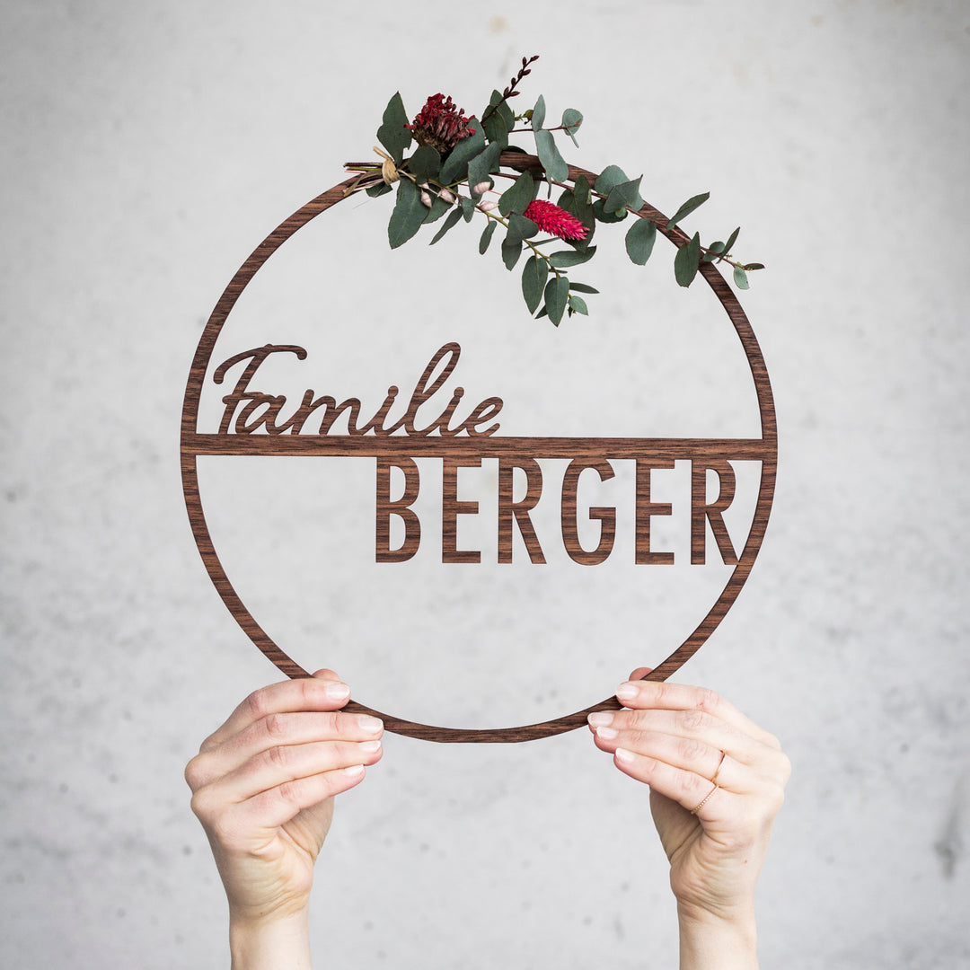 Familienkranz mit Namen