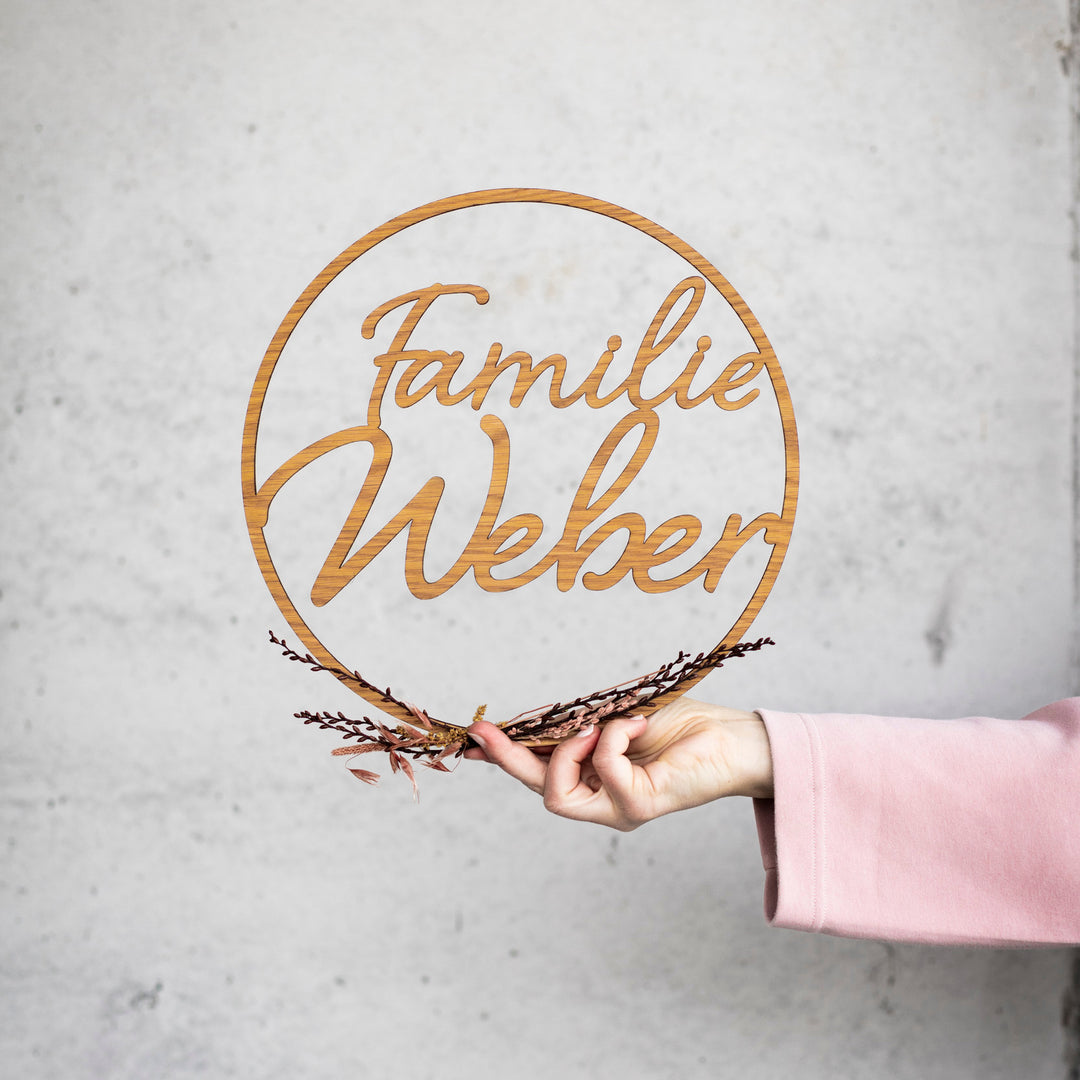Familienkranz mit Namen