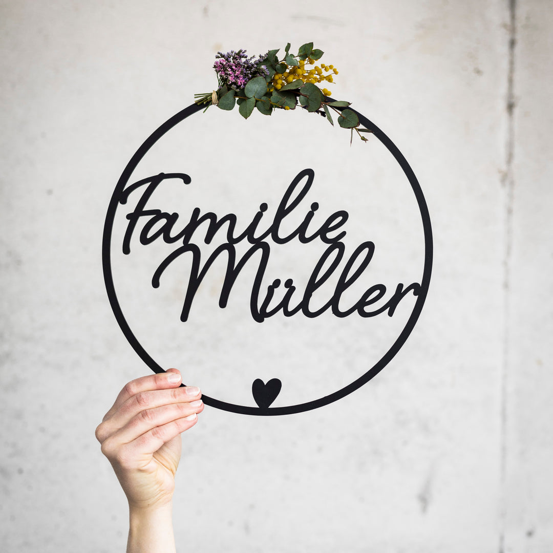 Familienkranz mit Namen