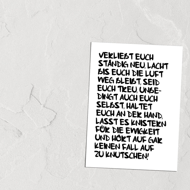 Postkarte / Verliebt euch